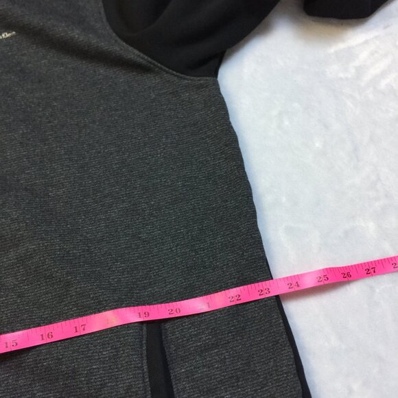 Calvin Klein Full Zip Jacket Mens XL Gray Black Knit Mock Collar Pockets Outdoor - Picture 8 of 14